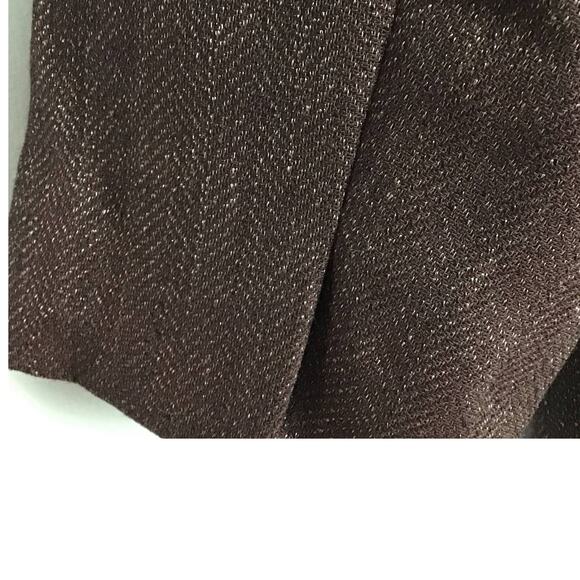 Lafayette 148 New York Wool Maroon Burgundy Tweed Herringbone Fitted Jacket 4 - Picture 8 of 8